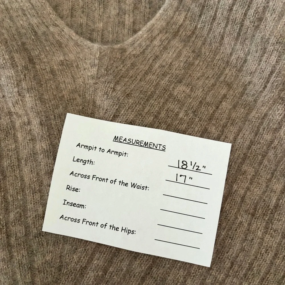 FREE PEOPLE Elias Cashmere Sweater Cropped Pullover Taupe Knitwear X-Small‎